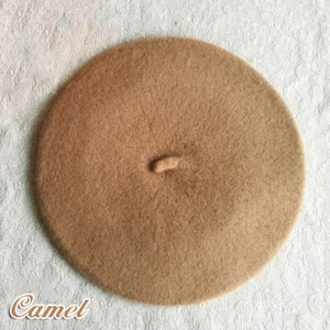 Children's Wool Beret Kids Girls Retro Stretch Beret Hats Wool Solid Hat Cap NEW - Picture 1 of 38
