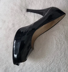 Women Heels Russell And Bromley Shoes Patent Leather Stiletto Black Eur 41 - Picture 1 of 6