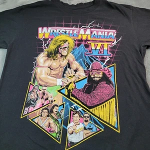 WWE WrestleMania VI T-Shirt Men's S Ultimate Warrior Macho Man Rowdy Hart WWF - Picture 1 of 5