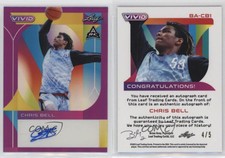 2022-23 Leaf Vivid Base Auto Purple /5 Chris Bell #BA-CB1 Auto