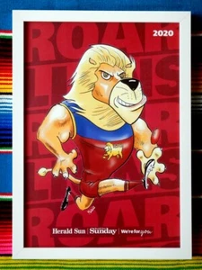 Framed 2020 BRISBANE LIONS AFL Poster - 45cm x 32cm x 3cm - Picture 1 of 3