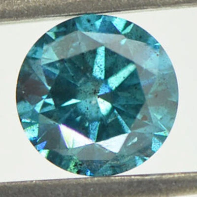 Round Shaped Diamond Loose Real Fancy Blue Color SI1 Enhanced 6.36 MM 1.00 Carat - Image 1 of 4