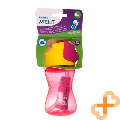 PHILIPS AVENT Anti Leak Valve Baby Cup Bottle With Straw 300ml Prevents Spills - Image 1 of 4