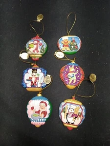 Set Of 6 Vintage DANBURY MINT Delicious Delights Christmas Ornaments - Picture 1 of 13