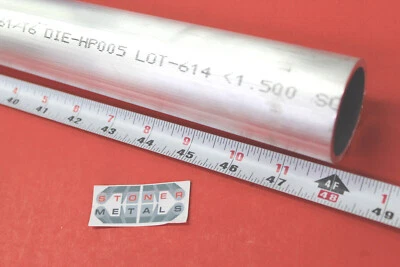 1.89" OD x .145" Wall 6061 ALUMINUM Round Tube 48" long 1-1/2" SCHEDULE 40 PIPE  - Image 1 of 2