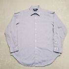 VTG Ralph Lauren Shirt Mens Large 16.5 Blue Herringbone Twill Andrew 100% Cotton