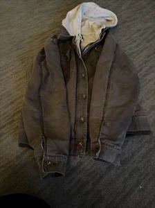 Arizona Jacke Herren Large Grün Military Sherpa Gefüttert Heavy Trucker Taschen 🤩 - Bild 1 von 7
