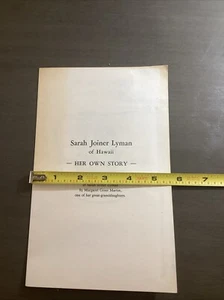Vintage Sarah Joiner Lyman Of Hawaii Her Own Story Brochure In Hawaii B47 - Picture 1 of 10