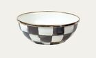 Mackenzie Childs Courtly Check Small Enamel Bowl 6"