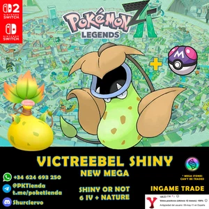✨ 🌿 VICTREEBEL SHINY 6IV + NATURE (MEGA READY) ✨ Pokémon Leyendas / Legends ZA - Imagen 1 de 1