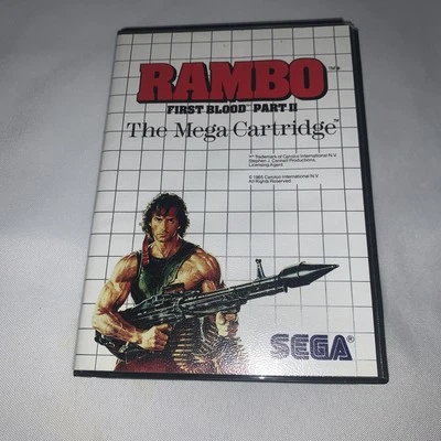 Video Game Sega Rambo First Blood Part II 2 (Sega Master System 1986) No Manual - Image 1 of 4