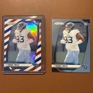 2024 Prizm T'Vondre Sweat Red White Blue & Base Rookie Combo #394 LOT 2 - Picture 1 of 2
