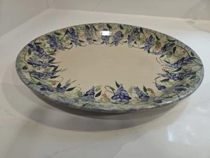 Yesteryears Marshall Tx Pottery Wisteria Platter Vintage 13" /10.75" Crockware  - Picture 1 of 6