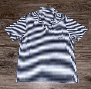Camisa Polo Vineyard Vines Para Hombre Grande Azul Blanco Rayas Calce Clásico Algodón Pima - Imagen 1 de 5