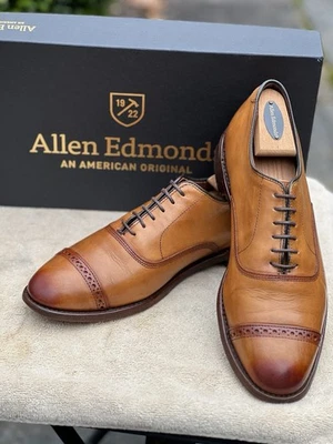 Allen Edmonds Men's Fifth Avenue Cap-Toe  Oxfords Walnut Sz 8E Made USA 🇺🇸 - Image 1 of 4