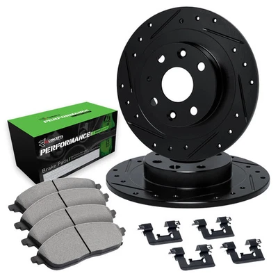 For Honda Prelude 85-87 Brake Kit Drilled & Slotted Rear Brake Kit w Performance Foto 1 de 2