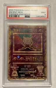 2000 Pokemon Ancient Mew PSA 9 MINT Pokémon Movie Game Promo Double Holo Card - Picture 1 of 2