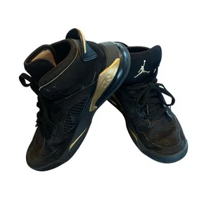 Jordan Mars 270 Black Gold High Top Lace Up Retro Sneakers Shoes Kids Size 6Y - Picture 1 of 8