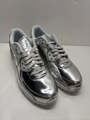 Zapatos deportivos Nike Air Max 90 para mujer talla 14,5 EE. UU. CQ6639-001 metálicos plateados Foto 1 de 4