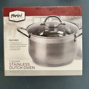 Parini Signature Serie 7 Quart Edelstahl Dutch Oven mit Deckel -- Neu im Karton - Bild 1 von 5
