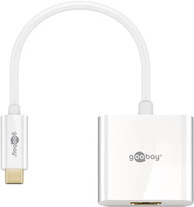 Goobay 66259 USB-C™-Adapter HDMI, weiß, Weiß, 0.2 m - USB-C™-Stecker > HDMI™-Buc - Afbeelding 1 van 1