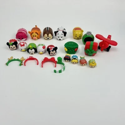 Disney Tsum Tsum assorted vinyl figures and accessories Christmas Set 22 pc lot - Image 1 of 4