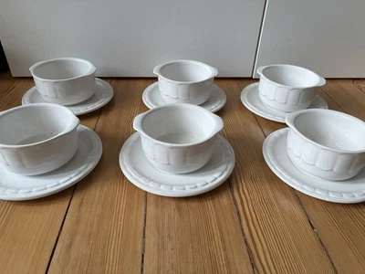 Geschirr Schüsseln Teller weiß 12-teilig schlicht - Bild 1 von 4