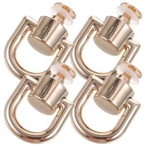 4 piezas anillos en D para monedero bolso de metal suministros para hacer correa dorada pequeña - Imagen 1 de 12