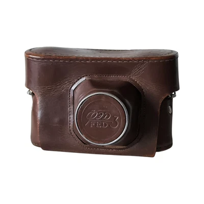 FED-3 Photo Camera Original Genuine Leather Case, 1970s - Image 1 of 4