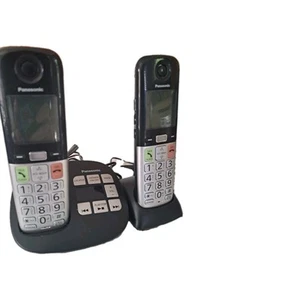 Panasonic KX-TGU432B Cordless Phone Answering Machine 2-Handset Black - Zdjęcie 1 z 7