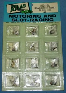 PARTI TELAIO DA CORSA ATLAS 1:32 SLOT CAR - GRUPPO SPAZZOLA DI RICAMBIO #1570-6A - Foto 1 di 1