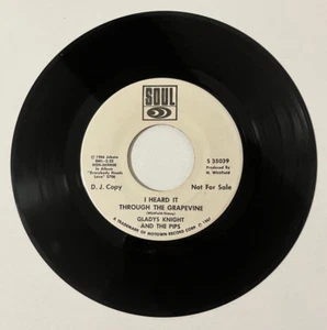 1967 GLADYS KNIGHT & the PIPS I Heard it Through the Grapevine Clean DJ Copy 45 - Picture 1 of 3