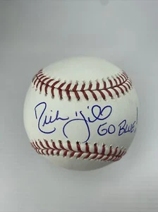 Mets Dodgers Rich Hill Signed Inscribed Major League Baseball Go Blue - Picture 1 of 8