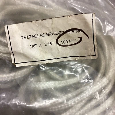 Tubo trenzado de tetraglás 1/8” OD x 1/16” ID x 37 pies. Foto 1 de 2