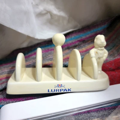Danish Vintage LURPAK Novelty Douglas Butter Man Toast Holder Caddy since 1901 - Image 1 of 4