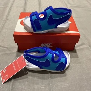 Nike Sunray Adjust 6 (TD) Blue/Teal Baby Boy’s Sandal Shoes US Size 6C - Picture 1 of 9