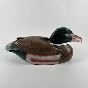 Vintage Wooden Carved Mallard Duck Decoy 12” - Picture 1 of 11