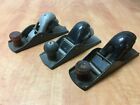 Vintage Wood Plane USA Lot of 3 unbranded 6 1/2" to 7" all complete