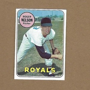              1969 TOPPS ROGER NELSON BASEBALL CARD #279 EX FREE SHIPPING