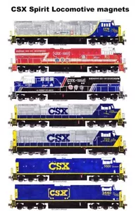 CSX Spirit Of Locomotives 7 imanes Andy Fletcher - Imagen 1 de 1