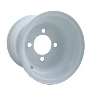 GTW 10 inch Steel Golf Cart Wheel | Centered | White | 4x101.6mm Bolt Pattern - Picture 1 of 1