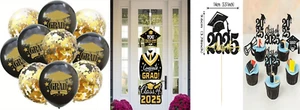 Class of 2025 Congratulation Balloons,Door Hanging,Cake Topper and Cupcake Toppe - Picture 1 of 20