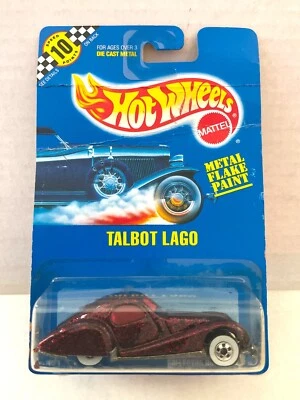 Hot Wheels TALBOT LAGO - Blue Speed Points Card #163 - Red Metal Flake (Bad Card - Image 1 of 4