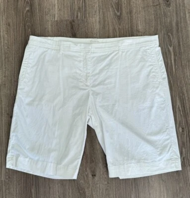 Trenery Womens White Shorts Sz 18 Bermuda Plus Size Casual Pockets Mid Rise - Image 1 of 4