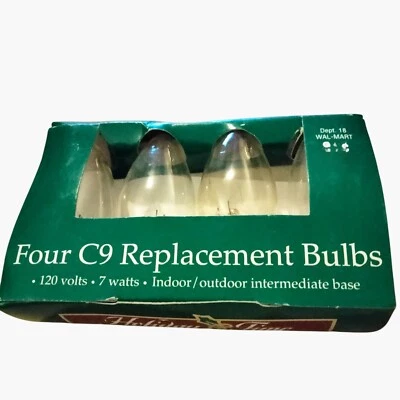 Four C9 Replacement Bulbs 7 Watts 120V Indoor Outdoor - Image 1 of 4