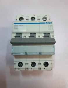 Hager - NCN340A MCB, 40A, 10KA, TP, CURVA C, USADO, ENVIADO RÁPIDO - Imagen 1 de 5