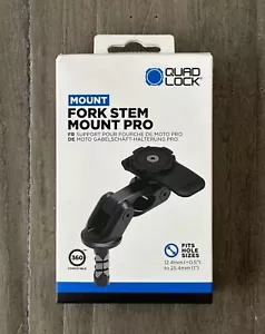 Quad Lock - Fork Stem Mount Pro Fits Holes 12.4mm to 25.4mm - Black - Picture 1 of 4