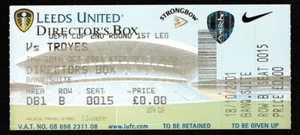 TICKET Leeds United - ESTAC Troyes 2001/02 UEFA Cup England U.K. France - Picture 1 of 1