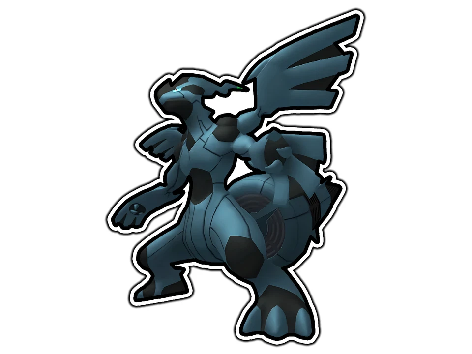 Calcomanía adhesiva de vinilo impermeable brillante Zekrom troquelada Foto 1 de 1