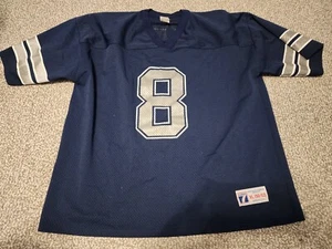 Dallas Cowboys Troy Aikman Jersey Mens Xl Vintage Logo 7 Blue - Picture 1 of 3